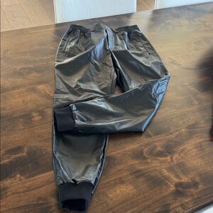 ATM Anthony Thomas Melillo Shiny Black Joggers NWOT